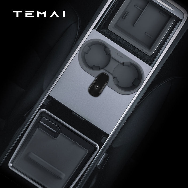 Temai oppbevaringsboks til under armlenet 2-lags for Model 3 2021-2023/Model Y 2021-2024