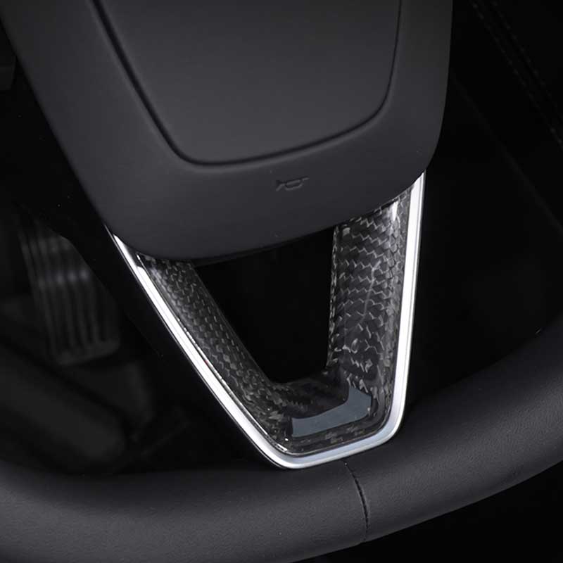 Ekte karbonfiber - Deksel til ratt for Model 3 Highland 2024+