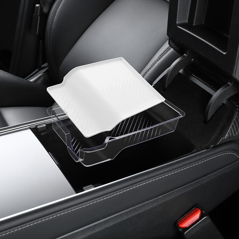 Oppbevaringsboks under armlenet Crystal - Model 3 2021-2023/Model Y 2021-2024