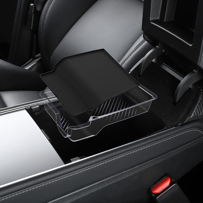 Oppbevaringsboks under armlenet Crystal - Model 3 2021-2023/Model Y 2021-2024