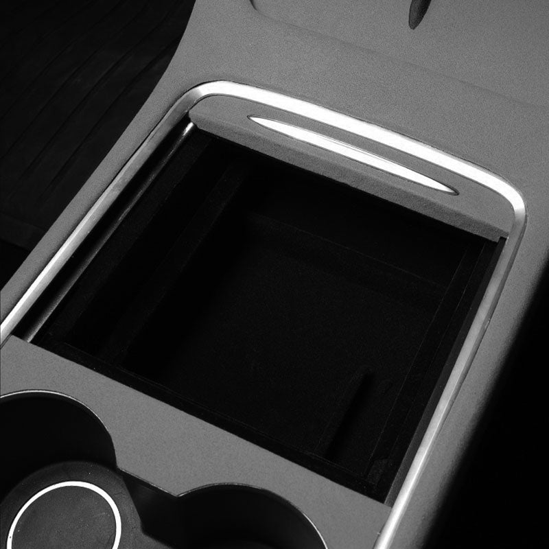 Oppbevaringsskuff til midtkonsoll flokket for Model 3 2021-2023/Model Y 2021-2024