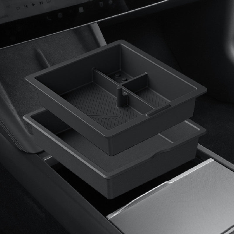 Oppbevaringsskuff til midtkonsoll 2-lags - Model 3 2024+/Model Y 2025+