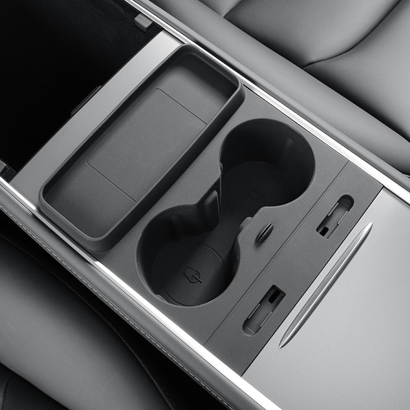 Koppholder med dock/oppbevaring for Model 3 2021-2023/Model Y 2021-2024