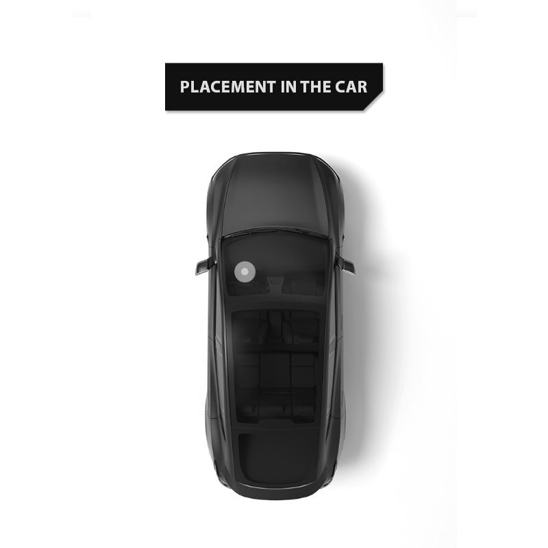 Solbrilleoppbevaring og mobilholder foran ratt - Model Y 2025+