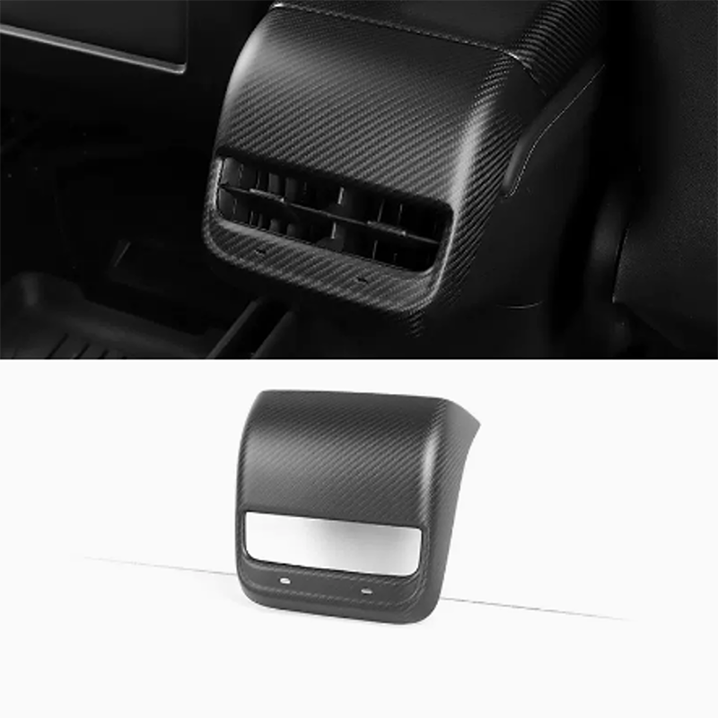 Ekte karbonfiber - Deksel til bakre ventilasjon - Model 3 2020-2023/Model Y 2021-2024