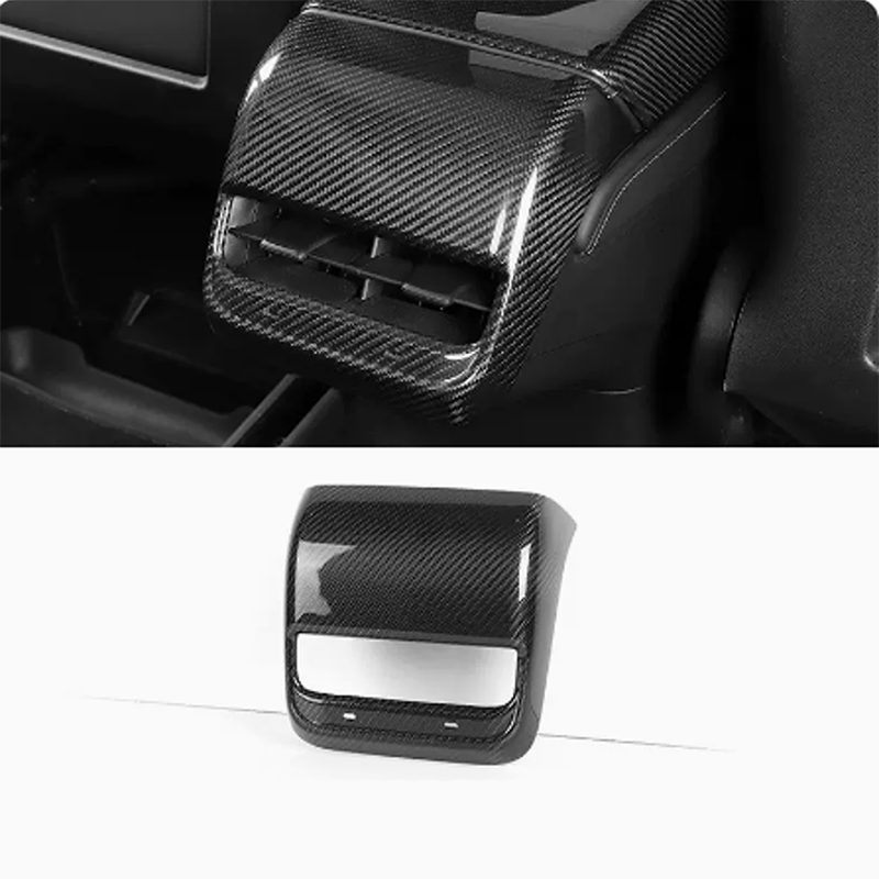 Ekte karbonfiber - Deksel til bakre ventilasjon - Model 3 2020-2023/Model Y 2021-2024
