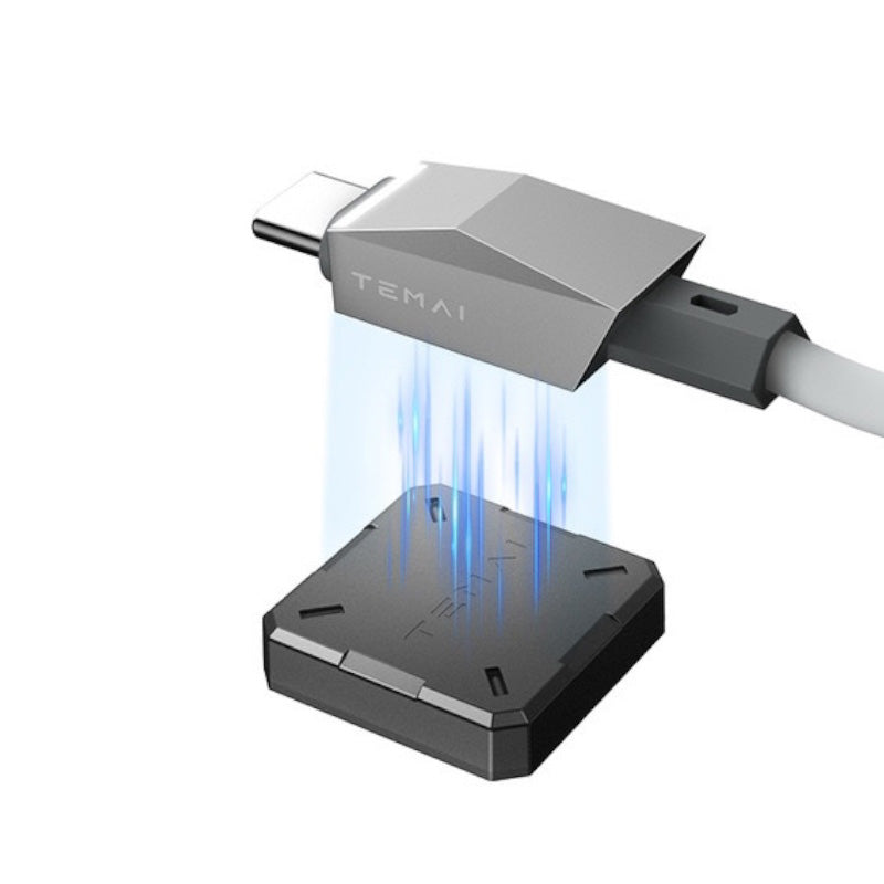 Cyber 100W USB-C vinklet ladekabel med magnetholdere