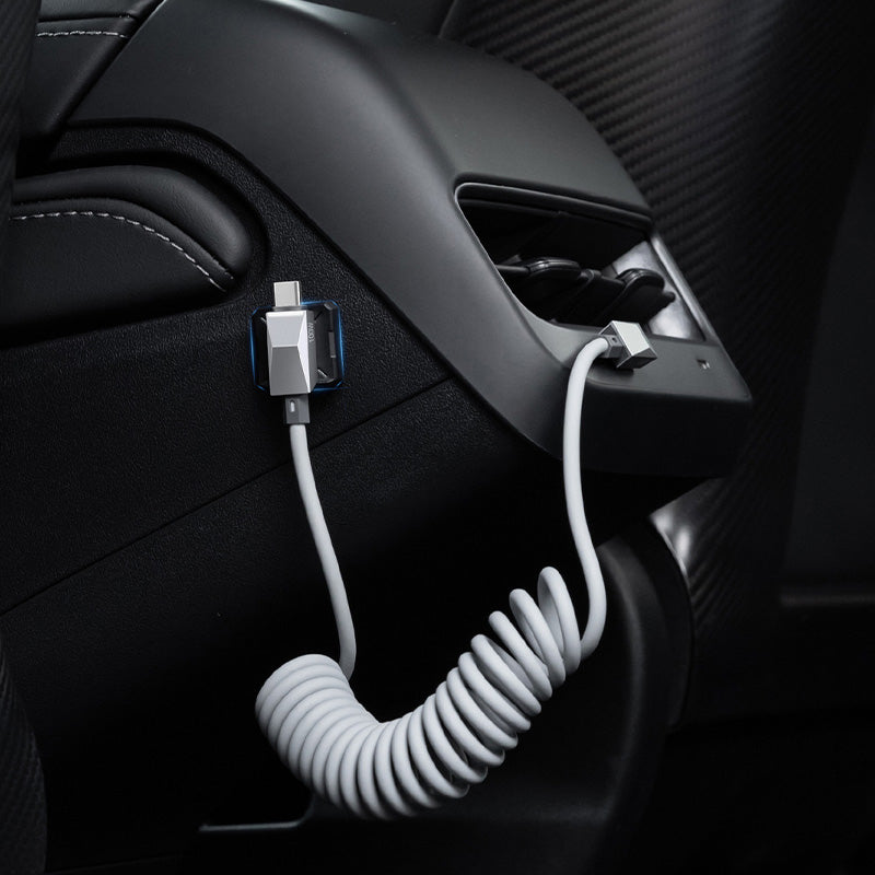 Cyber 100W USB-C vinklet ladekabel med magnetholdere