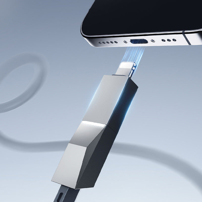 Cyber 100W USB-C vinklet ladekabel med magnetholdere