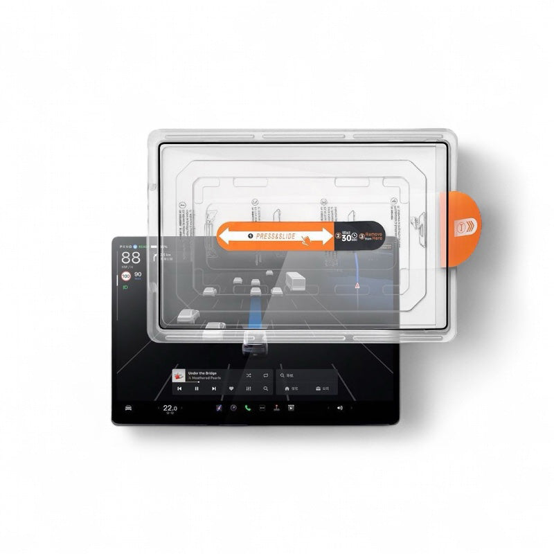 Temai Skjermbeskytter m/monteringsbrakett 2 stk for Model 3 2024+/Model Y 2025+