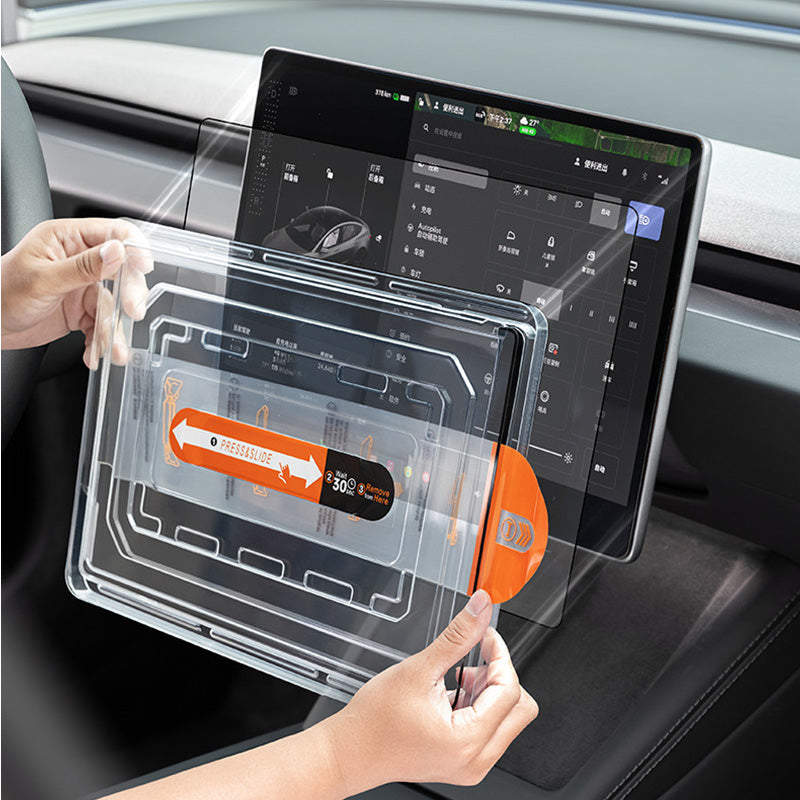 Temai Skjermbeskytter m/monteringsbrakett 2 stk for Model 3 2024+/Model Y 2025+