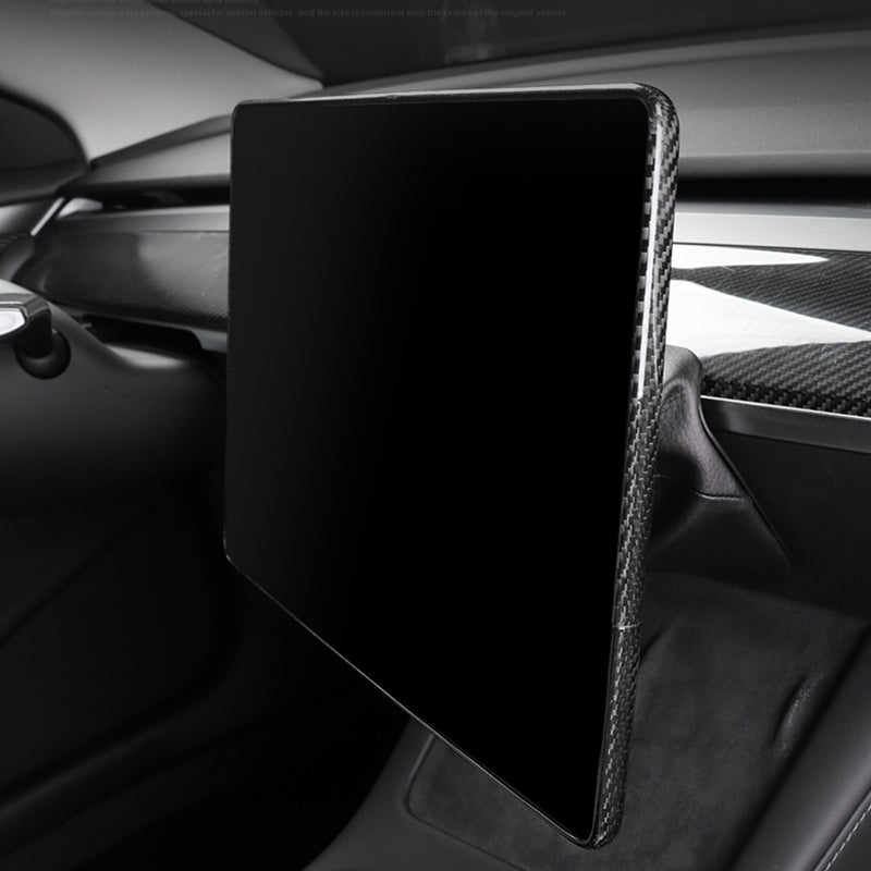 Ekte karbonfiber - Deksel til bakside av skjerm - Model 3 2020-2023/Model Y 2021-2024