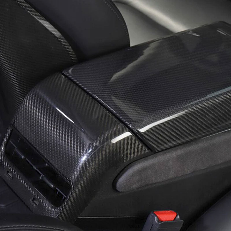 Ekte karbonfiber - Deksel til bakre ventilasjon - Model 3 2020-2023/Model Y 2021-2024