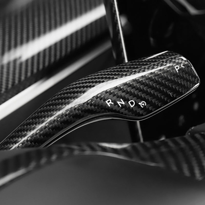 Real Carbon Fiber - Kankit vaihdevalitsimelle - malli 3 2018-2023/malli Y 2021-2024