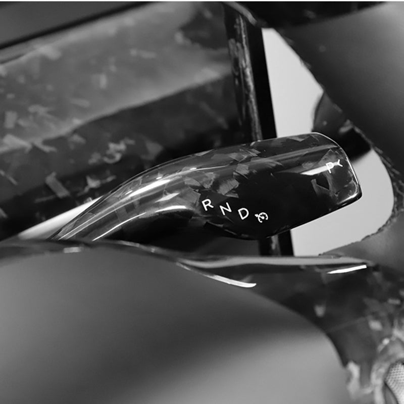 Real Carbon Fiber - Kankit vaihdevalitsimelle - malli 3 2018-2023/malli Y 2021-2024