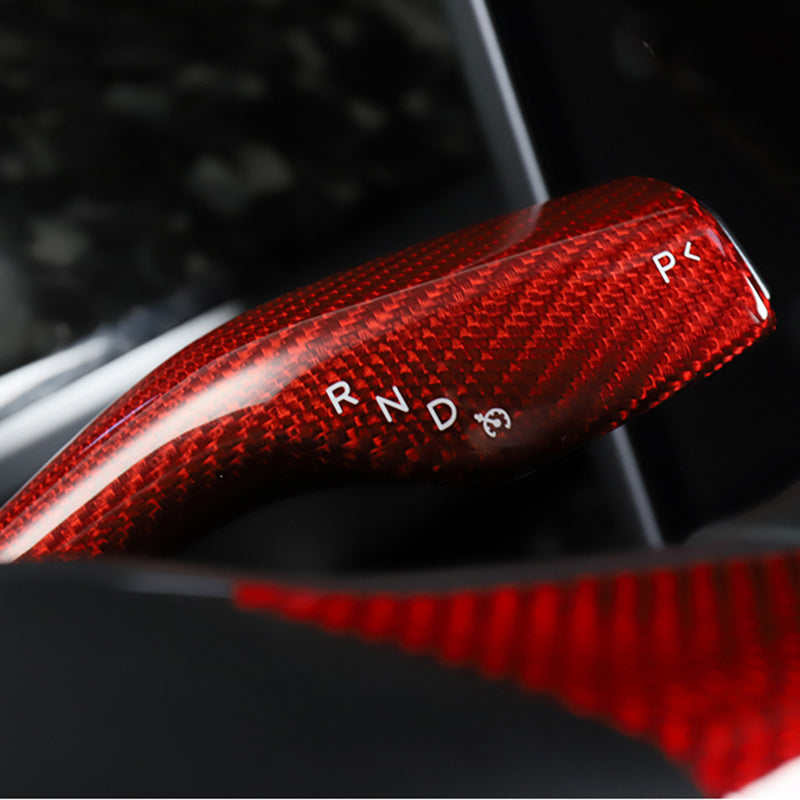Real Carbon Fiber - Kankit vaihdevalitsimelle - malli 3 2018-2023/malli Y 2021-2024