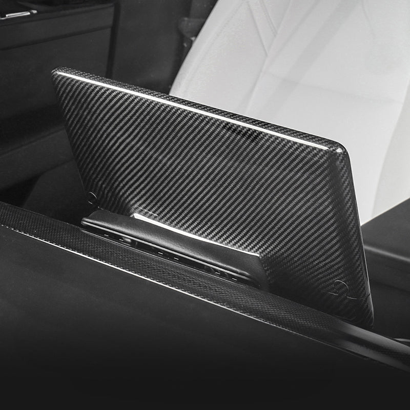 Ekte karbonfiber - Deksel til bakside av skjerm for Model 3 2020-2023/Model Y 2021-2024