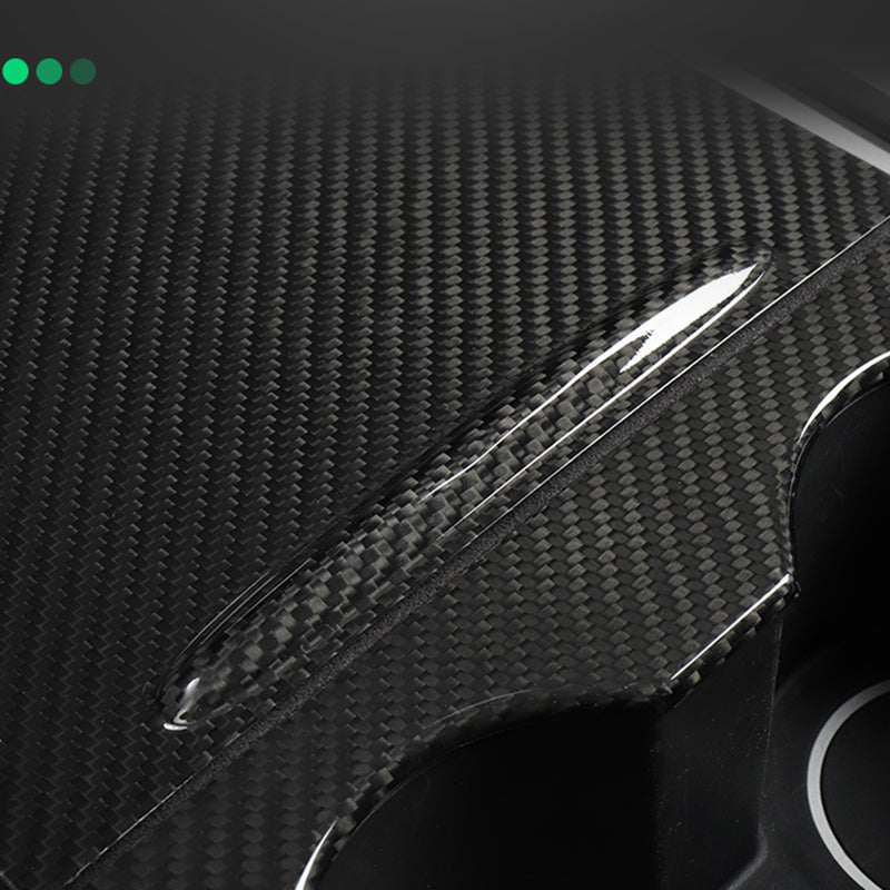 Ekte karbonfiber - Deksler til midtkonsoll - Model 3 2020-2023/Model Y 2021-2024