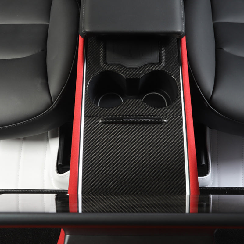 Ekte karbonfiber - Deksler til midtkonsoll - Model 3 2020-2023/Model Y 2021-2024