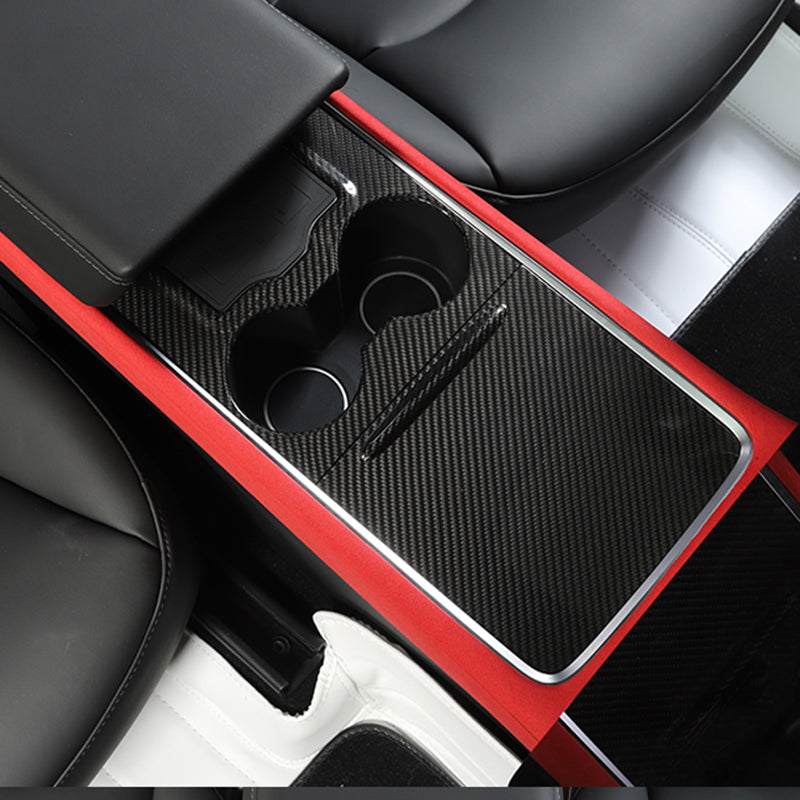 Ekte karbonfiber - Deksler til midtkonsoll - Model 3 2020-2023/Model Y 2021-2024