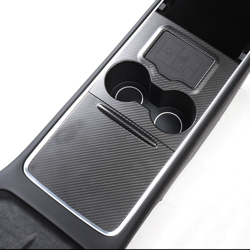 Ekte karbonfiber - Deksler til midtkonsoll - Model 3 2020-2023/Model Y 2021-2024