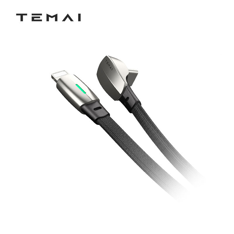 Temai USB-C til Lightning vinklet ladekabel