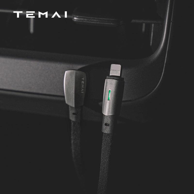 Temai USB-C til Lightning vinklet ladekabel