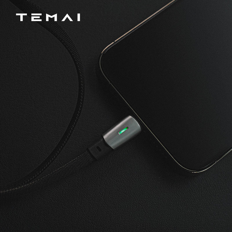 Temai USB-C til USB-C vinklet ladekabel