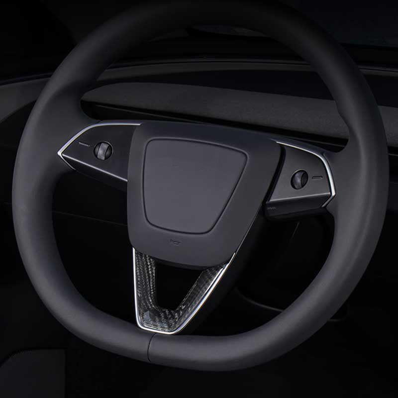 Ekte karbonfiber - Deksel til ratt for Model 3 Highland 2024+