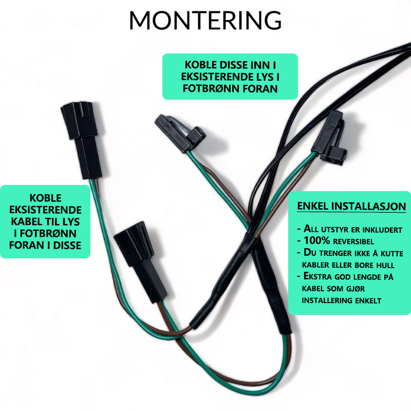 Lys til fotbrønn bak 2 stk - Model 3/Y